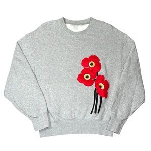 AMI Alexandre Mattiussi Paris De Couer Coquelicots Floral Crewneck Sweatshirt